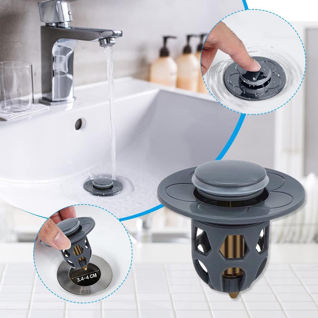Universal Sink Sink   Plug Press Type Bathroom Sink  Spring Core Accessories