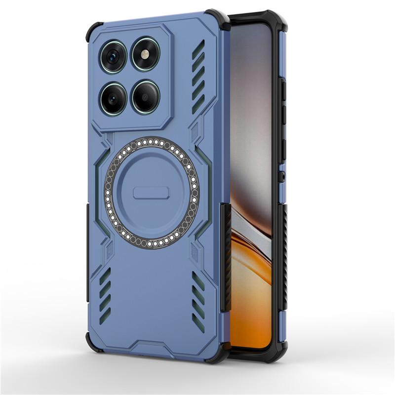 

For Motorola Edge 60 Fusion Case Moto Edge 60 Cover Heat Dissipation Magnetic Bumper Protective Phone Cases Edge 60 Fusion Funda Motorola Edge 60 Fusion синий