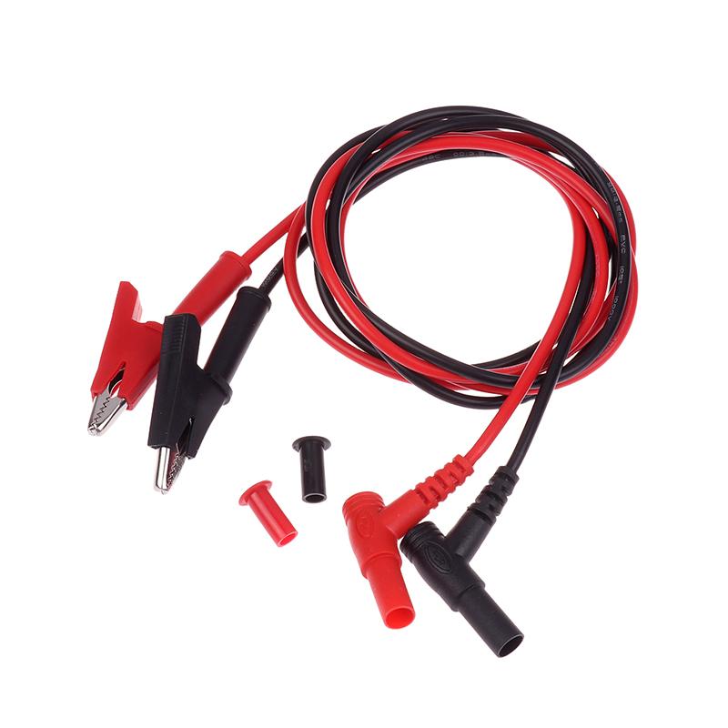 20A 90Cm Alligator Clip Til Bananstik Testkabel Ledning Forbinder Dobbelt Probe 4Mm Krokodillenæb Til Multimeter Måleværktøj