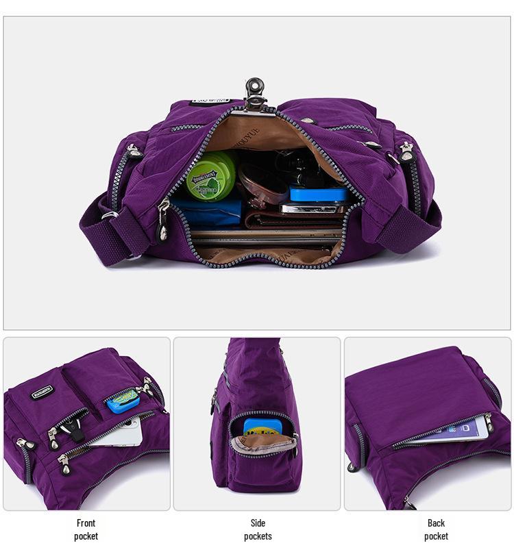 Borsa a tracolla da donna in nylon di grande capacità - Elegante e versatile