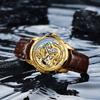 Luxury Men's Dragon Pattern Luminous Embossed Hollow Mechanical Watch High-End Business Gift Automatic Wristwatch
