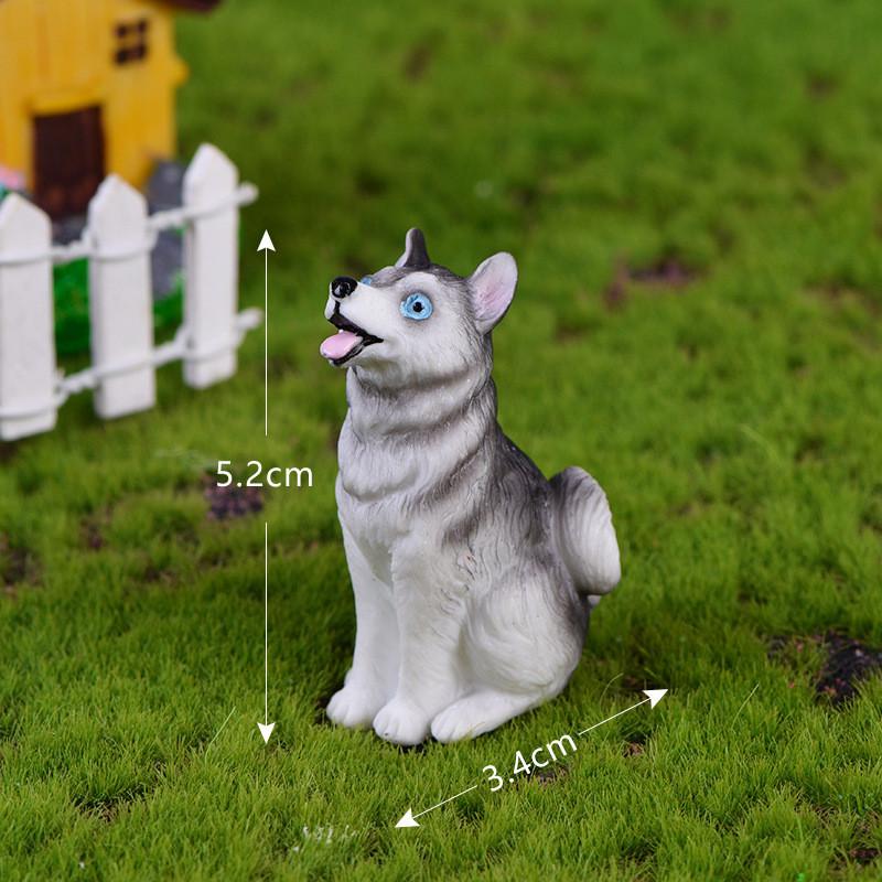 

Toy Husky Dog Micro Landscape Tabletop Decoration Ornament Resin Material Crafts