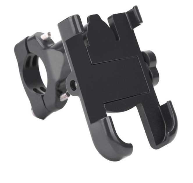 Aluminum Alloy Waterproof Mobile Phone Holder Bike & Motorcycle Handlebar Mount Compatible with iPhone for Outdoor Usage