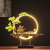 Chinese Style Zen Light Ring Ornament Creative Backflow Incense Burner Home Living Room Entrance Decor Office Fortune Decoration