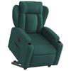 Electric Recliner Chair with Rising Function Dark Green Fabric