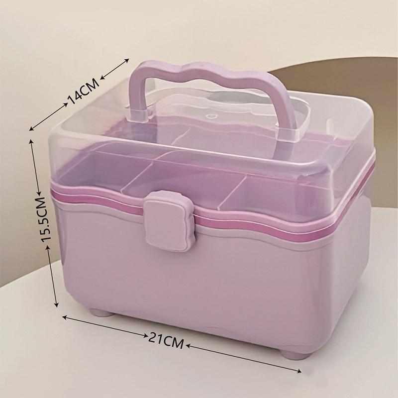 

Портативный многослойный органайзер для заколок, милая шкатулка для украшений для девочки, подставка для дисплея для резинок и ободков, большая вместимость, ежедневная аптечка фиолетовый