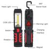 COB+LED Rechargeable Work Light Magnet Flashlight with Hook Folding Torch Lamp