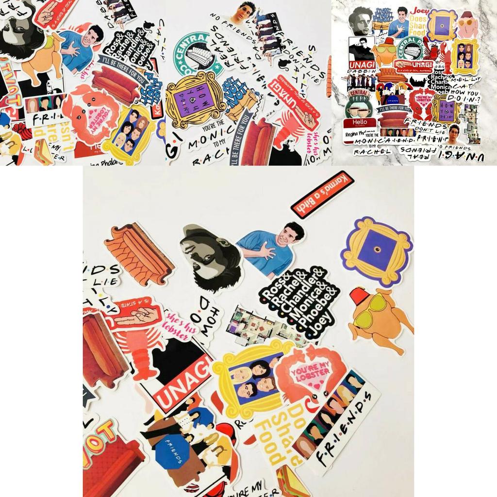 Superior Quality Friends Tv Show Decal Stickers Ideal For Luggage And Skateboards