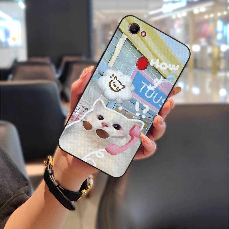 Silicone Cute Phone Case For OPPO F7 Waterproof Fashion Design Full wrap Protective Couple Dirt-resistant Anti-dust TPU