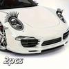 2pcs Eyelashes Specially Designed for Automobiles, Car Headlights Eyelash Sticker,