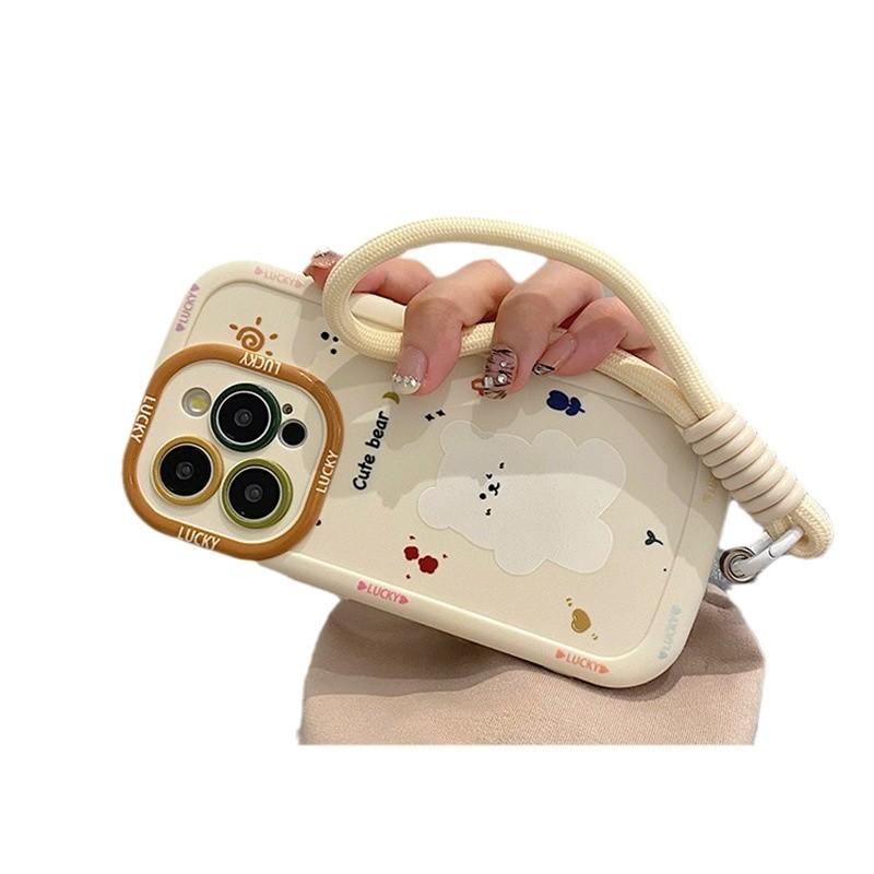 Søt Bjørn Passer til Iphone16promax Mobiltelefondeksel 12 Apple 15plus Tegneserie 13mini Fallsikkert 14