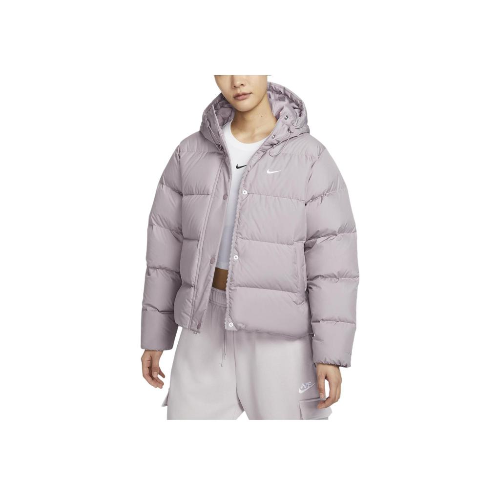 Nike Metropuffer Outdoor Casual Sports Zip Warm Windproof Waterproof Puffer Jacket Women Jacket Light-Mineral-Purple White FZ5929226