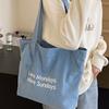 Vintage Canvas Bag Large Capacity Single Shoulder Denim Single Shoulder Tote Bag