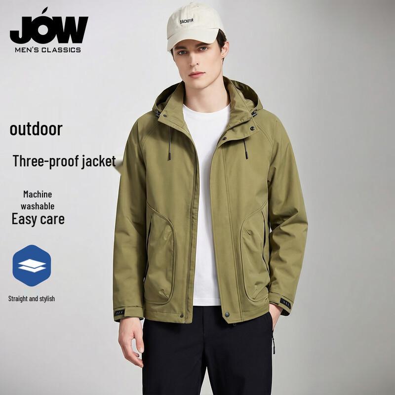 JOW Men's Outdoor Hooded Windproof Jacket