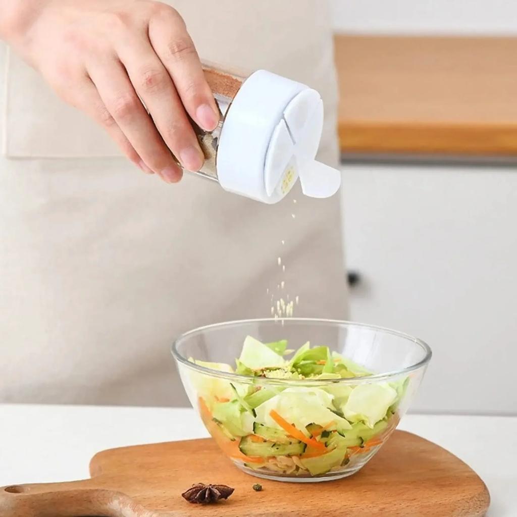 4 in 1 Seasoning Jar Plastic Container Spice Organizer for Outdoor Camping Kitchen Gadgets