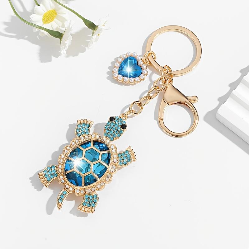 Luxury European Style Cute Turtle Keychain for Women, Creative Bag Charm Accessory
