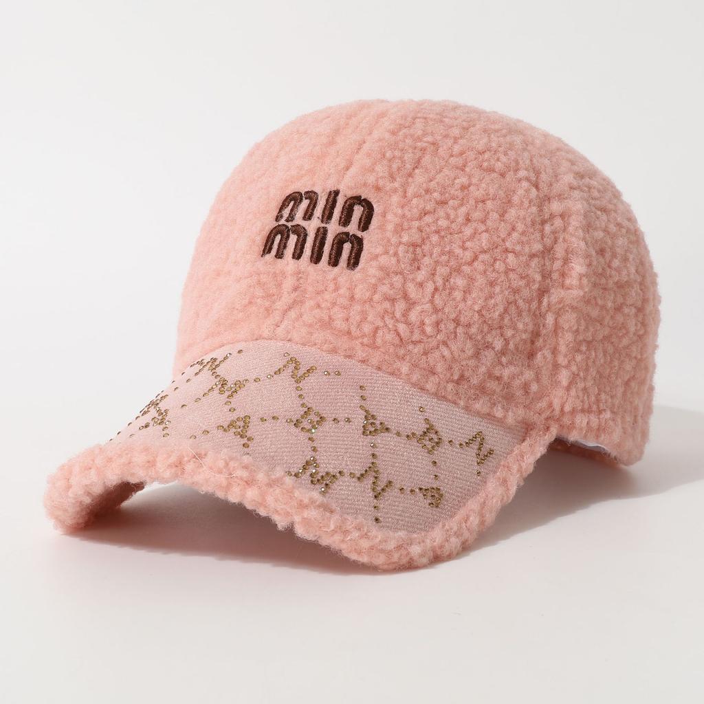 Lamb Thickened Hat In Autumn and Winter To Keep Warm In Winter Versatile Peaked Cap Plush Korean Version Fashionable Winter Baseball Cap
