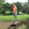 Rolling Lawn Aerator 18" Heavy-Duty Manual Rolling Aerator Lawn Black