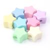6Pcs Acrylic Large Hole Beads Colorful Flowers Stars Love Heart Shape Loose Beads DIY Bracelet Phone Chain Jewelry Accessories
