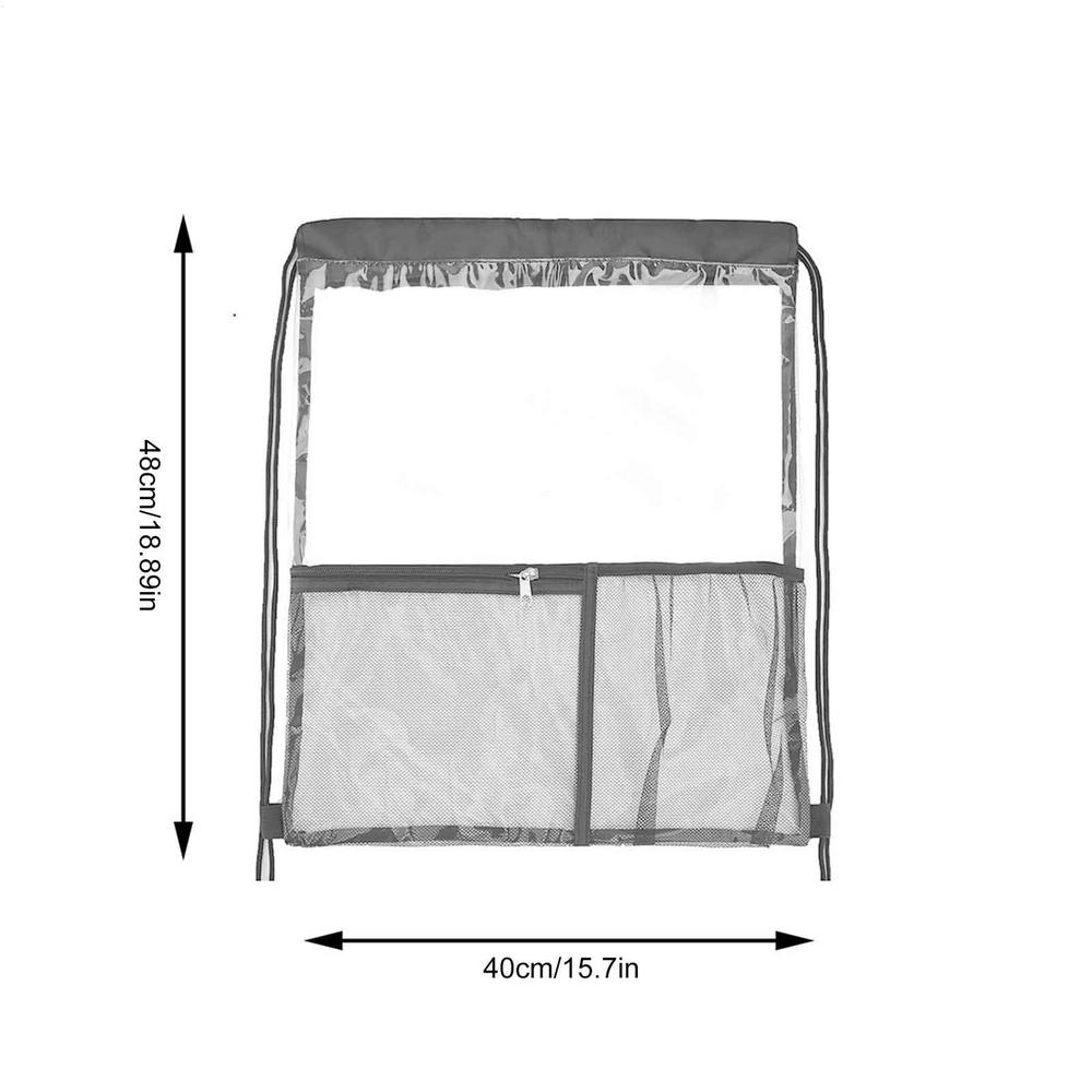 String Bag Pvc Clear Drawstring Bags Waterproof Athletic Pack for Gym Swim Beach Travel Work Clothes Kids Outdoors Festivals