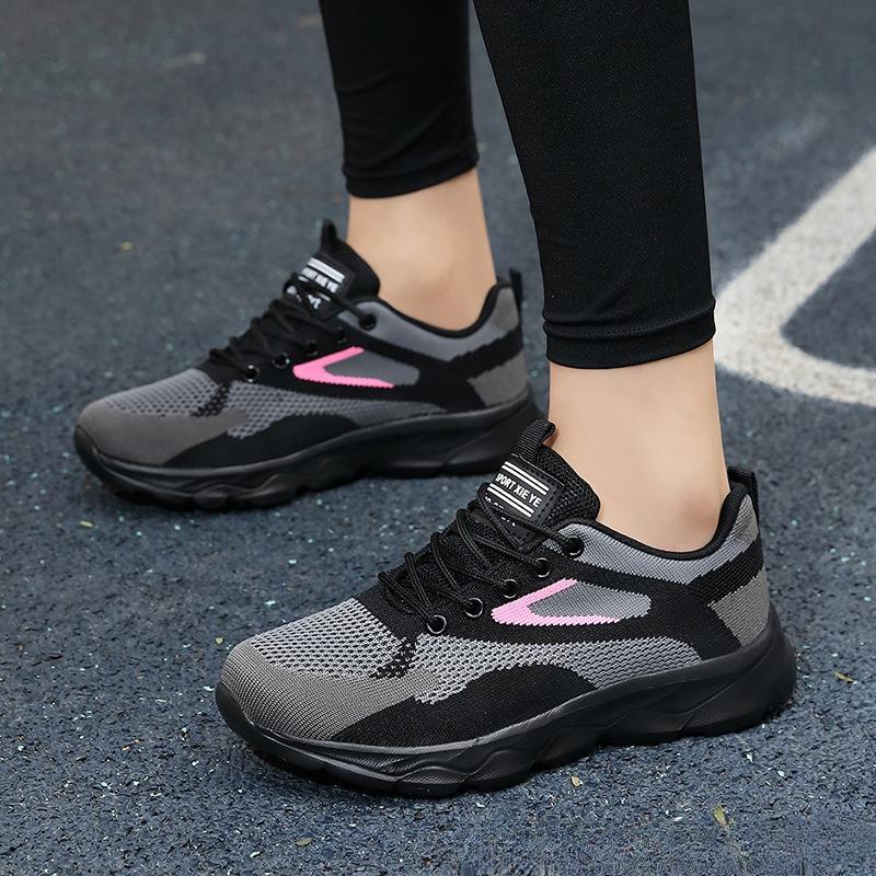 New Adult Women Sneakers Luxury Brand Mesh Breathable Running Sport Shoes Female Casual Flat Shoes 35-42