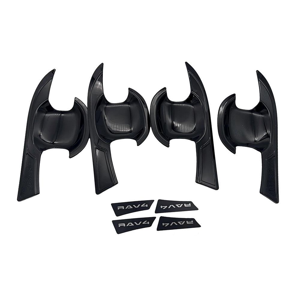 Compatible Toyota RAV4 Accessories: Rearview Mirror Covers, Door Handle Cups, Velanda Door Sill Strips, Grille Trim for Modification and Decoration.