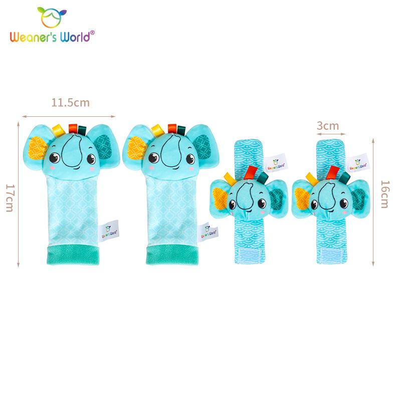 Newborn Baby Rattle Wristband and Socks Set, Educational Toy for 0-2 Years