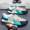 2025 autumn new casual men's shoes soft sole versatile breathable leather sneakers running shoes one pedal lazy shoes
