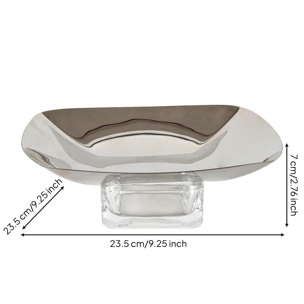Stainless Steel Fruit Tray Sleek Metal Serving Platter Easy to Clean