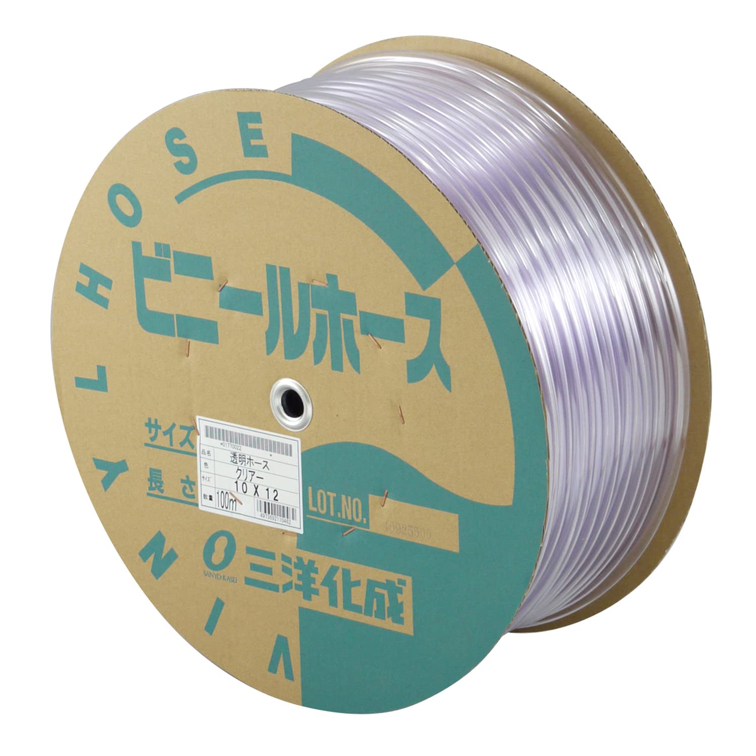 

Sanyo Kasei Transparent Hose, 10 x 12mm, 100m, TM-1012D 100T, Clear