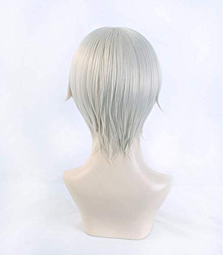 Jujutsu Kaisen Cosplay Wig, Inumaki Toge Costume with Wig Net, Perfect for Halloween, Events, and Christmas, Perfect for Costumes, Disguises, and Cost