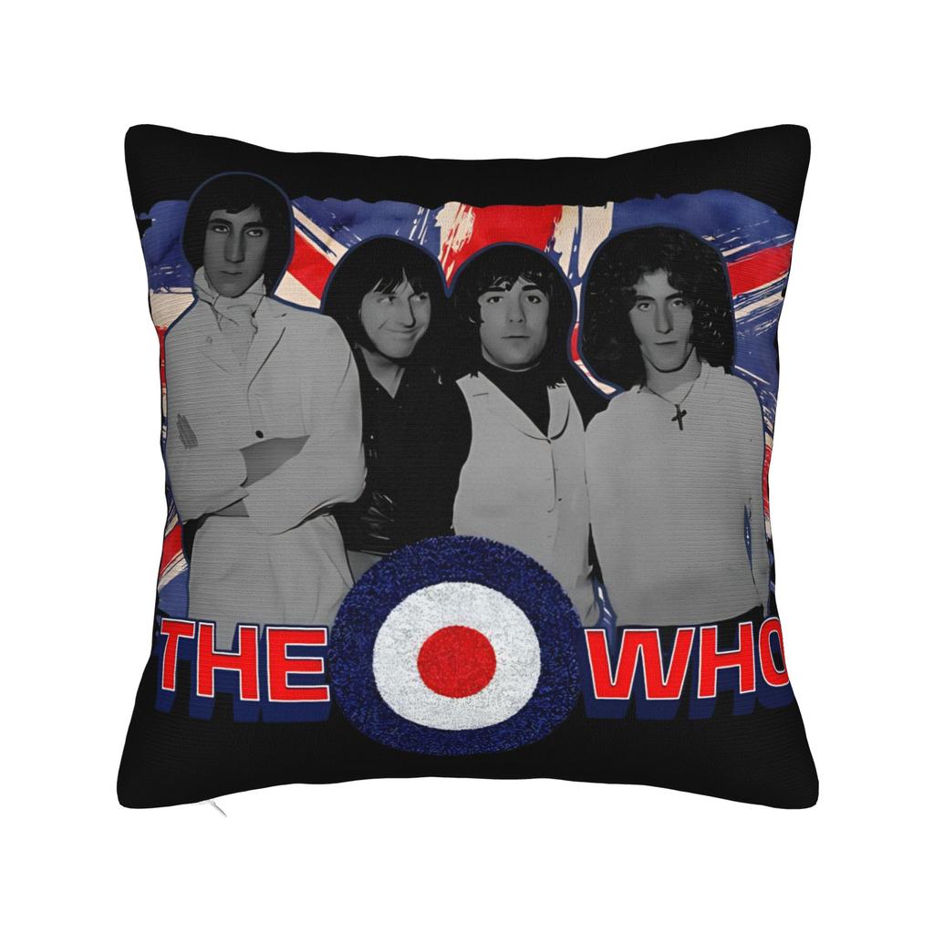 The Who Rock Band Fans Gift Printed Pillowcases Cushion Cover  Throw Pillow Cover Soft and Sweet Home Decor Square Multi Size