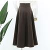 Skirt for Women In Autumn and Winter Solid Color A-line Skirt Drop Skirt High Waist Thin Over The Knee Pleated Skirt Umbrella Skirt