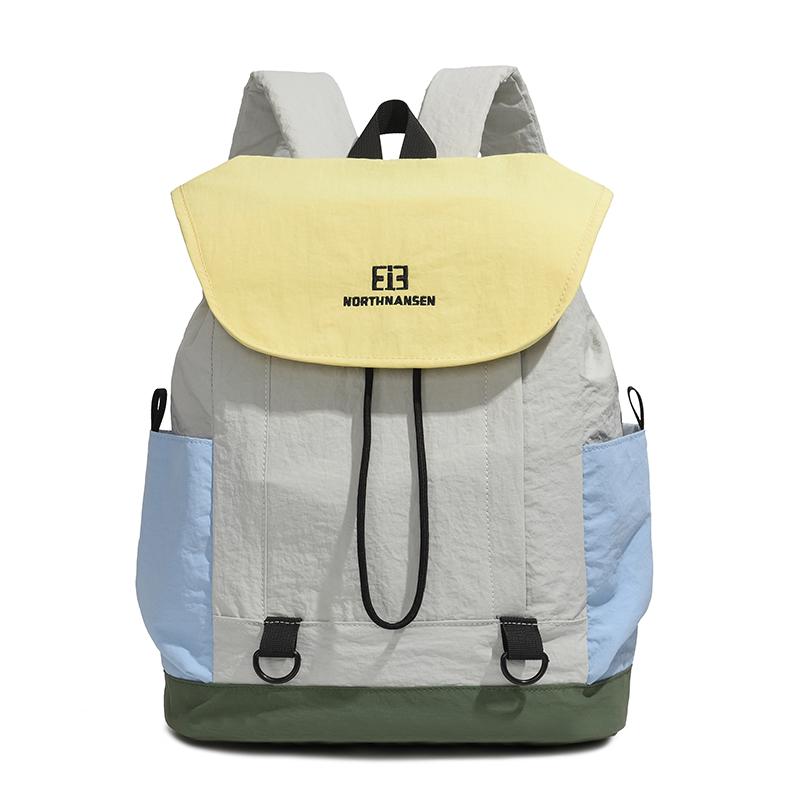 Outdoor Color Contrast Backpack Lightweight Student Color Contrast Schoolbag Travel Backpack
