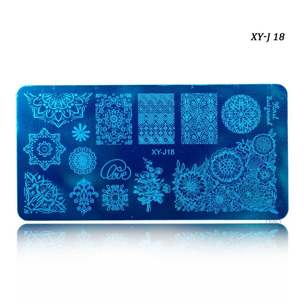 Nail Art Stamping Plates Stencils Lace Flowers Beauty Stamp Polish Printing Nail Art Templates