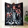 Statue of Liberty with Fireworks Print Blanket Soft and Cozy Perfect for the Living Room Bed Sofa or a Nap,gift