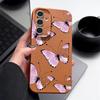 Colorful Butterfly Print Case For Samsung S26 Ultra S25 Edge S24 S23 Plus S22 S21 FE A15 A16 A17 A35 A36 A54 A55 A56 A57 5G Leather Texture Soft Cover