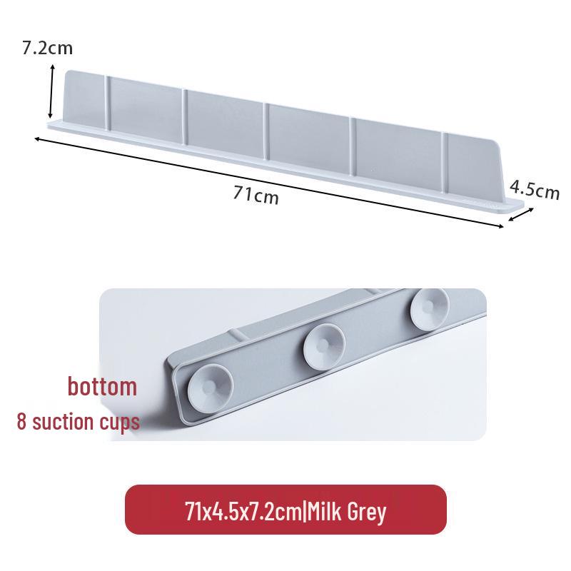 Silicone Non-Slip Sink Splash Guard with Suction Cups - Water Barrier & Separator