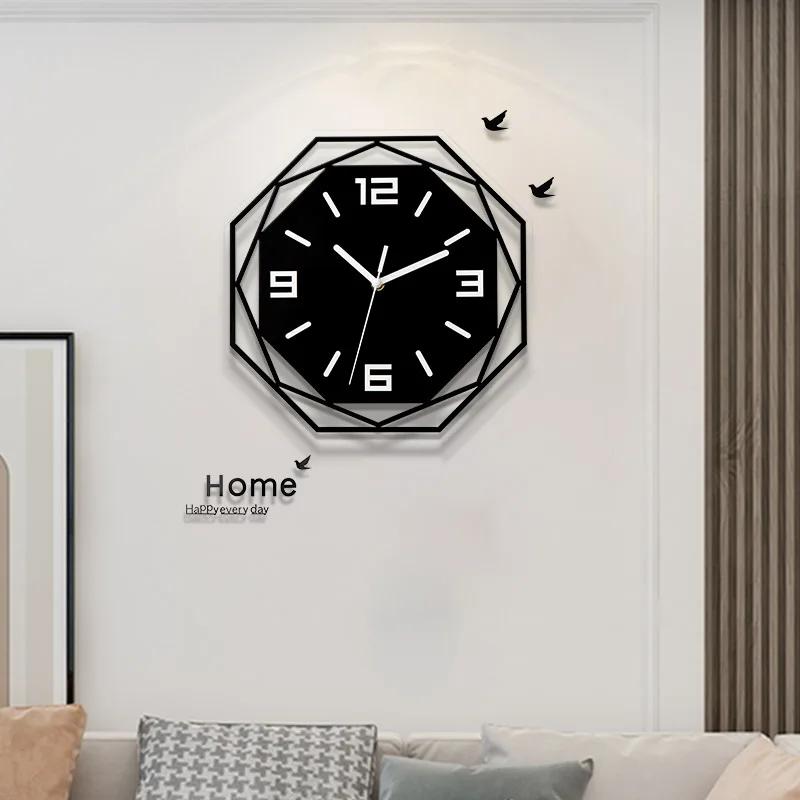 Modern Minimalist Wall Clock Silent, Acrylic Material with Atmospheric Design, Personality Decor & Quartz Clock