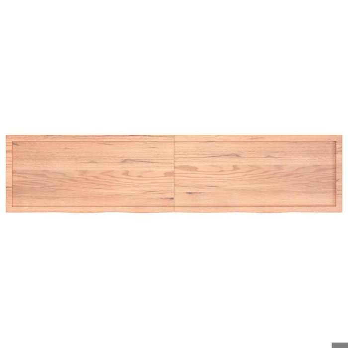 VidaXL Wall Shelf Light Brown 220x50x6cm Solid Oak Wood Treated 363737