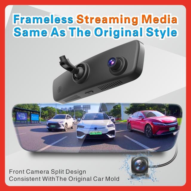 4K Mirror Dash Cam Streaming Media 170 Degree Wide Angle G-sensor Dash Cam WIFI App Control Parking Monitor Mirror Dashcam