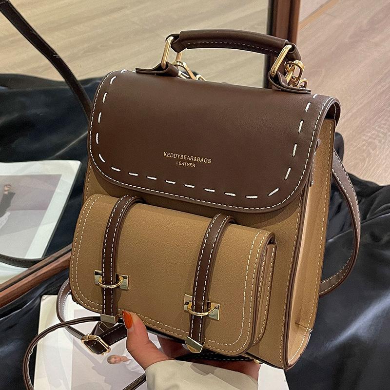 Niche design bag new fashion casual backpack women's handbag retro going out backpack