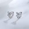 Bow Ear Buckle Female Douyin Summer INS Wind Flash Diamond Sweet Temperament Small Fragrant Wind Earrings Earrings Female
