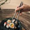 Thous Winds Titanium Chopsticks, Compact and Lightweight, Titanium Chopsticks for BBQs, Cutlery, Disassembleable, Non-Slip, Outdoor, Camping, Includes