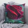 Nordic Style Romantic Rose Flower Print Pattern Cushion Cover for Home Living Room Sofa Decoration Square Pillowcase