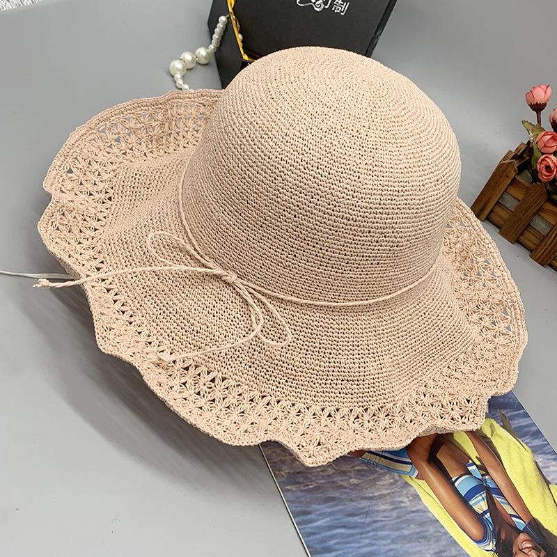 Recommended Handmade Filament Crochet Hat, High-End Monofilament Hat, Women'S Summer Seaside Beach Foldable Straw Hat