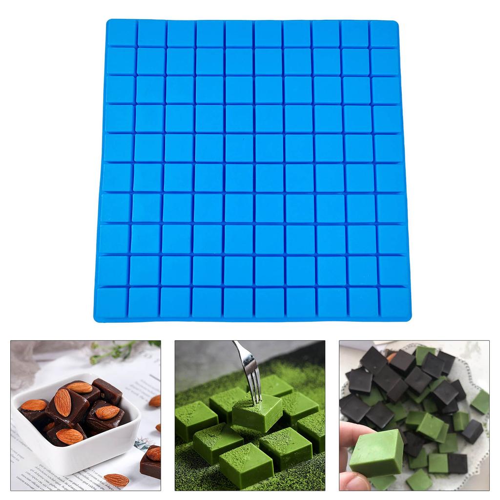 Easily Release Ice Mold 100 Grids Small Square Ice Tray Flexible Silicone Ice Maker for Cocktails Coffee Enduring