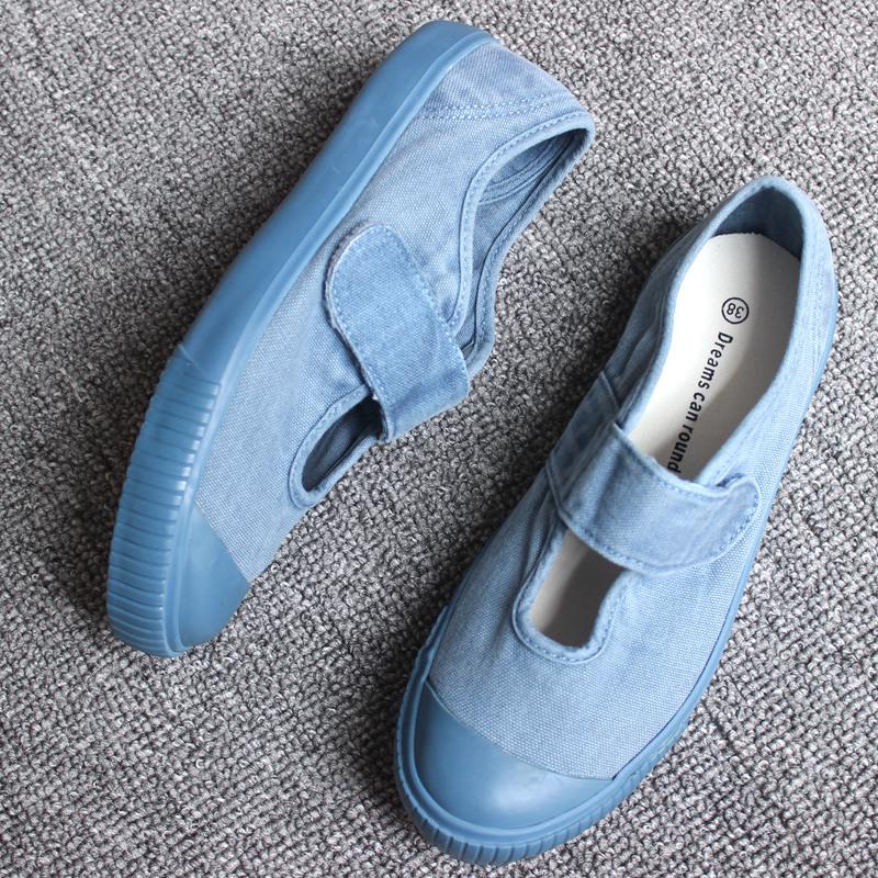 Japanese Mary Jane Women's Casual Slip-On Canvas Shoes - Fashionable and Comfortable