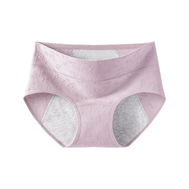 Big Size Ladies Spring and Autumn Flowers Pure Cotton Period Briefs