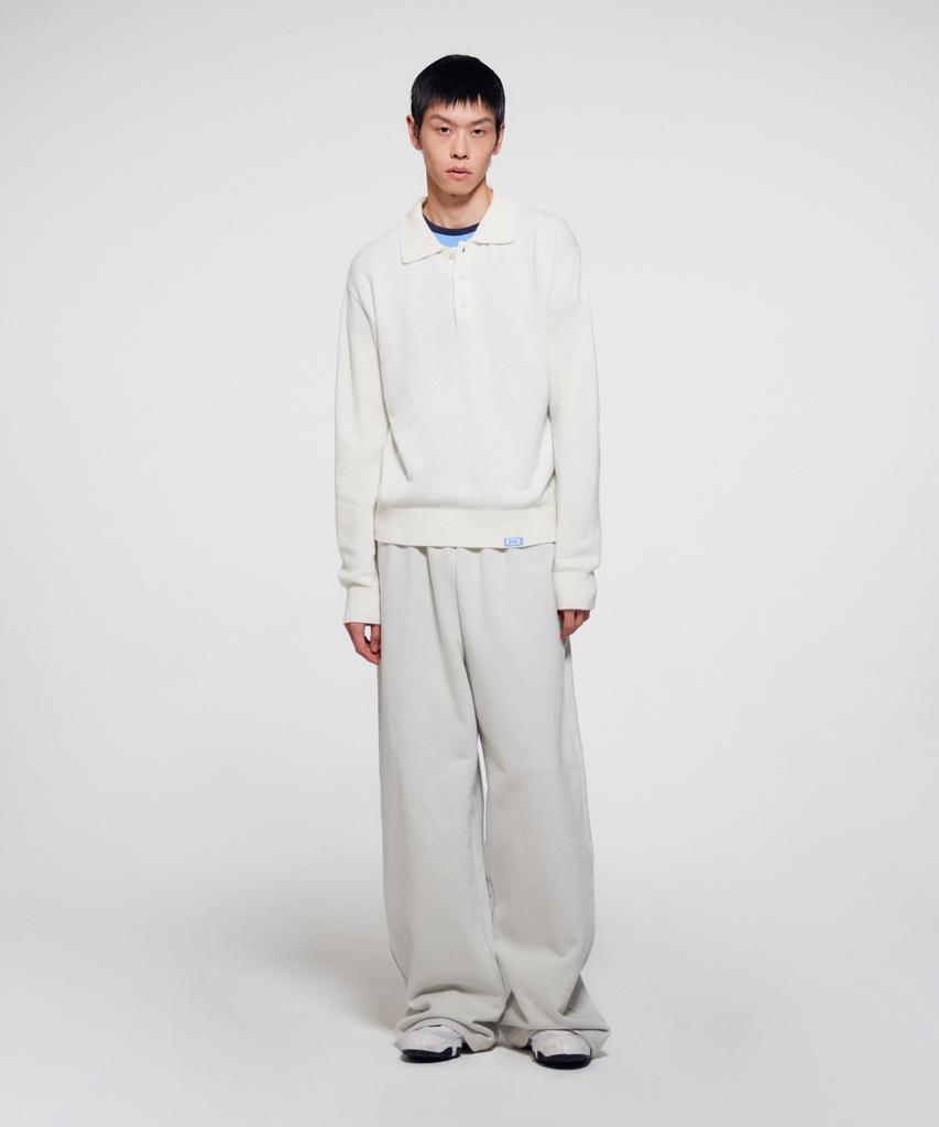 ERA Men Wool Blend Polo Sweater - White